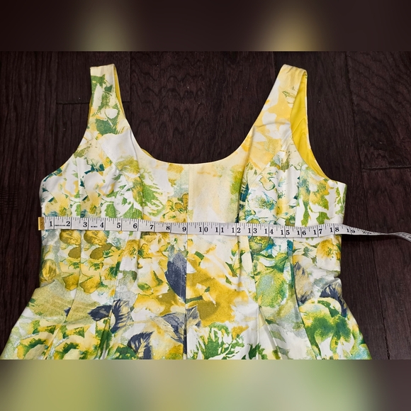 Nine West Floral Sleeveless Pleated  A-Line Midi Dress- Size 16 - Picture 9 of 12